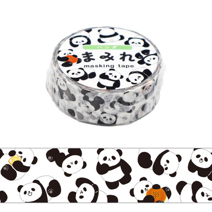 Panda Mamire Masking Tape – Cute Panda Pattern on White