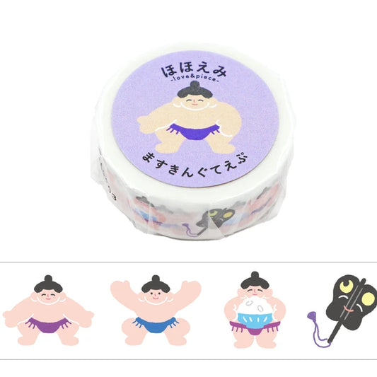 Hohoemi Masking Tape – Kawaii Sumo Wrestler Characters