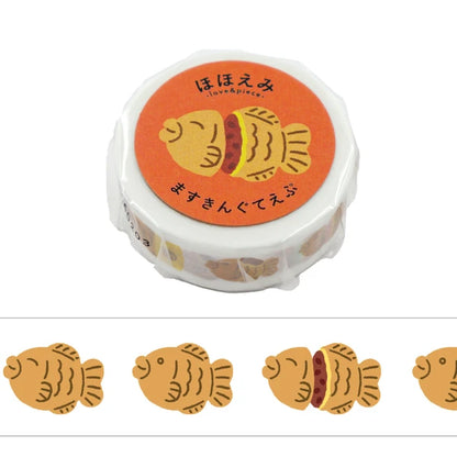 Hohoemi Masking Tape – Taiyaki Fish Waffle Pattern