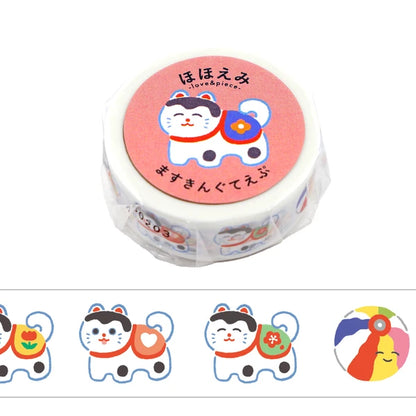 Hohoemi Masking Tape – Kawaii Maneki Neko “Lucky Cat”