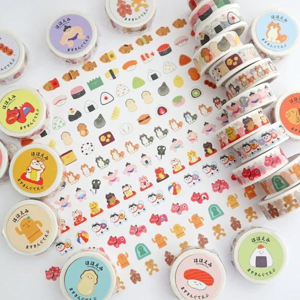 Hohoemi Masking Tape – Kawaii Onigiri Rice Ball Characters
