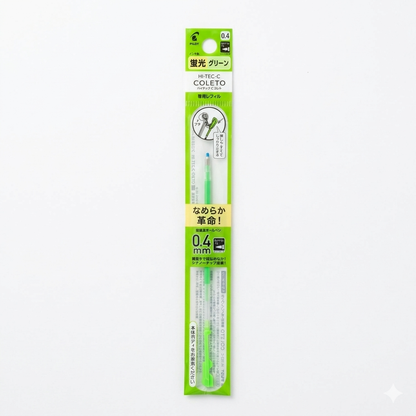 Pilot Hi-Tec-C Coleto Fluorescent Ink Refill 0.4mm –  (Red / Yellow / Green / Purple)