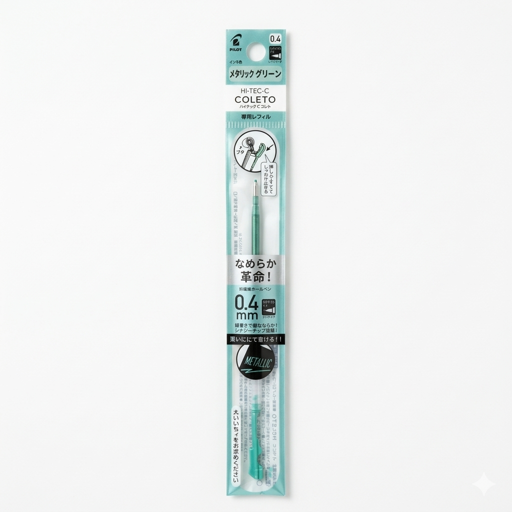 Pilot Hi-Tec-C Coleto Metallic Ink Refill 0.4mm – (Pink / Green / Violet)