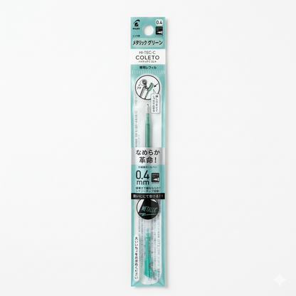 Pilot Hi-Tec-C Coleto Metallic Ink Refill 0.4mm – (Pink / Green / Violet)