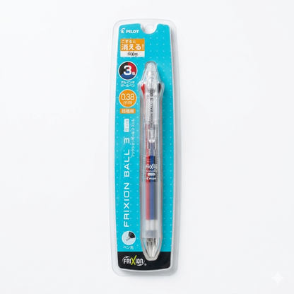 Pilot FriXion Ball 3 Slim Erasable Ballpoint Pen – 3 Colour 0.38mm