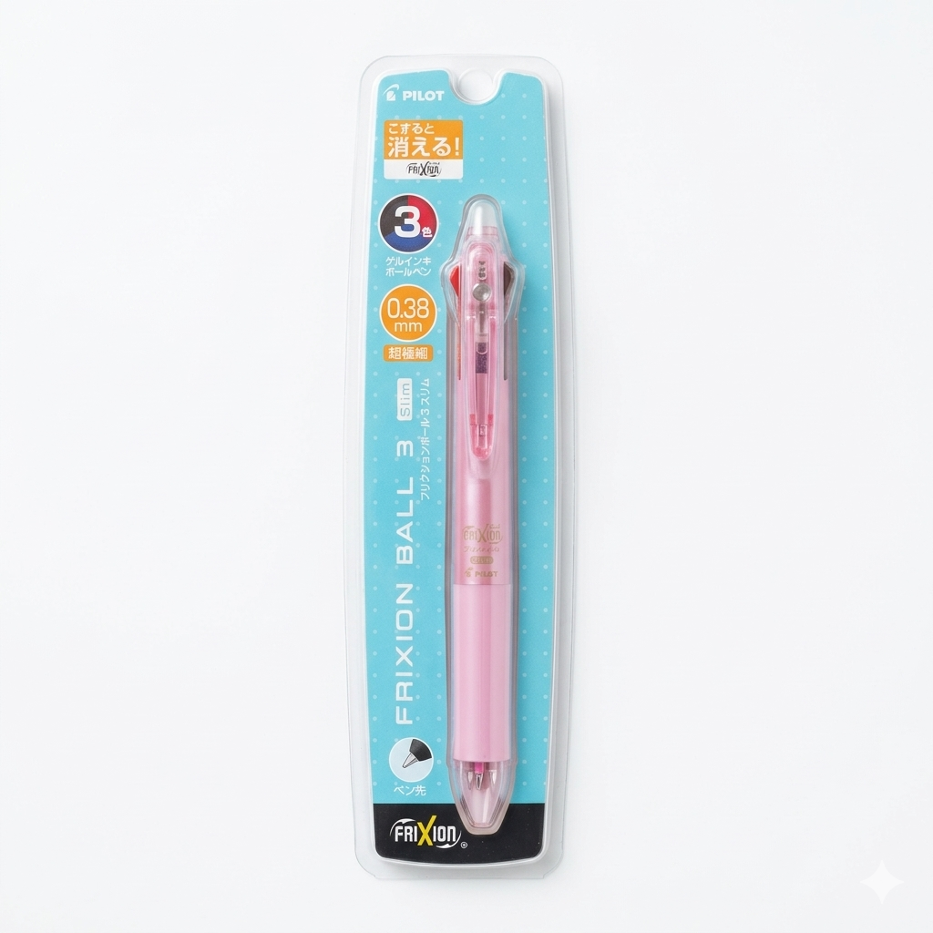 Pilot FriXion Ball 3 Slim Erasable Ballpoint Pen – 3 Colour 0.38mm