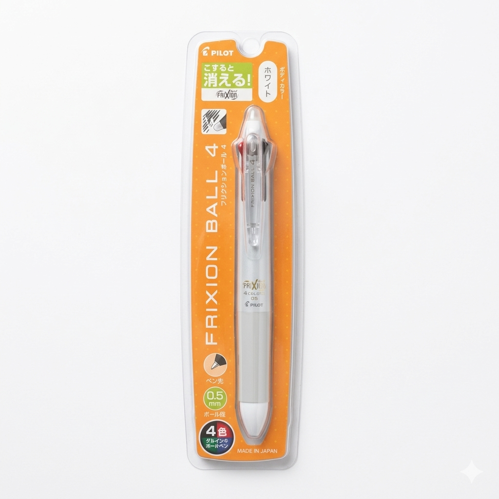 Pilot FriXion Ball 4 Erasable Ballpoint Pen – 4 Colour 0.5mm