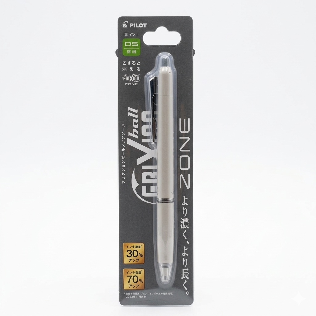 Pilot FriXion Ball ZONE Erasable Ballpoint Pen – 0.5mm Black Ink
