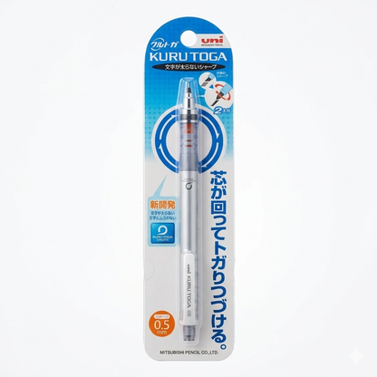 Uni Kuru Toga Standard Mechanical Pencil 0.5 mm – Rotating Lead Engine (Assorted Colours)