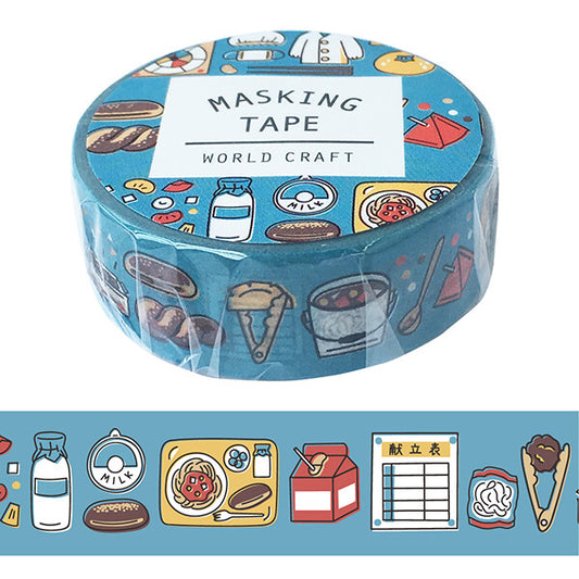 World Craft Masking Tape – Blue Everyday Icons