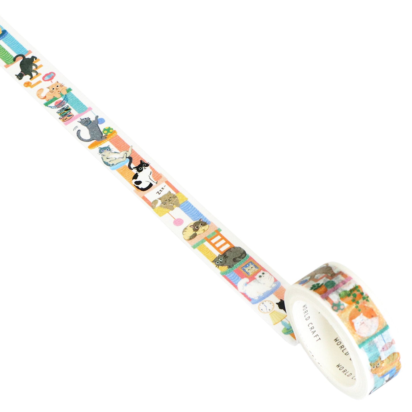World Craft Tate Masu Masking Tape – Cats in a Cosy Room