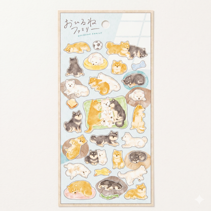 Japanese Kawaii Cat Sticker Sheet – Cute Animal Flake Stickers for Journaling & Scrapbooking