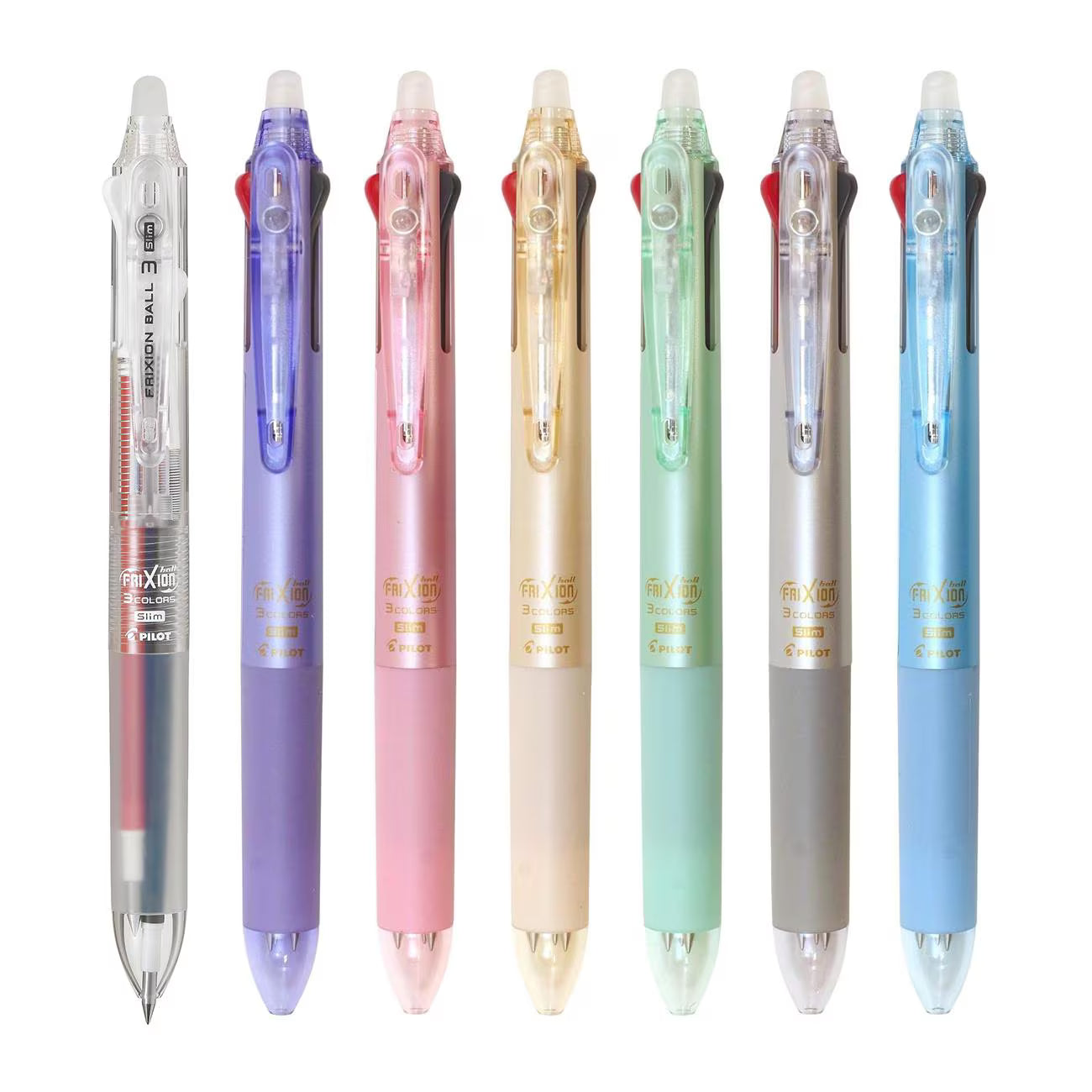 Pilot FriXion Ball 3 Slim Erasable Ballpoint Pen – 3 Colour 0.38mm